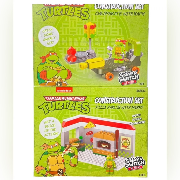 2X~NICKELODEON~CONSTRUCTION SET~TEENACE MUTANT NINJA~193 Pieces (#8839) - Picture 1 of 8